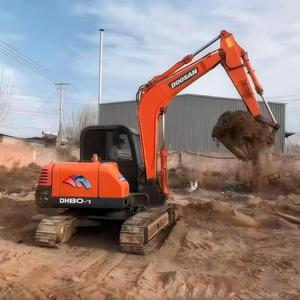 Excavatrice d'occasion Doosan DH80, DH55, DH60, DH75, DX60, DX75, mini-excavatrice hydraulique sur chenilles, petite machine de terrassement - Product Image 6