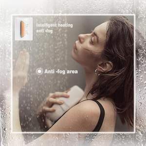 Irregular Shaped Smart LED Lighted Dressing Mirror Bathroom Semicircular <b>Makeup</b> Mirror - Product Image 5