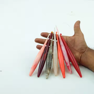 Agujas de Ganchillo de Resina Atractivas de 3 mm, Kit de Ganchillo de Lujo Hecho a Mano, Tejido a Mano, Costura, Logotipo Personalizado, Estilo Personalizable, Forma de Media Luna - Product Image 1