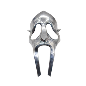 Decoración Interior de temática antigua de estilo Medieval de alta calidad, armadura de caballero histórica, máscara facial, réplica de acero suave, fábrica India - Product Image 3