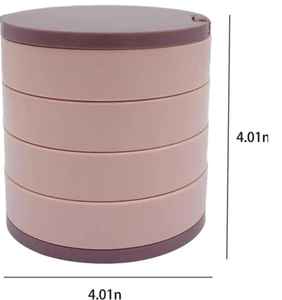 4-Layer Plastic Dust-Proof Jewelry <b>Box</b> Space-Saving Multi-Tier <b>Vanity</b> Storage for Rings Earrings Other Jewelry Items Customized - Product Image 5
