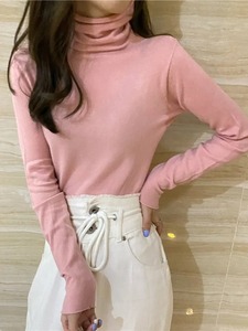 Suéteres de cuello alto para mujer 2025 Otoño Invierno suéter de punto de manga larga para mujer suéteres Tops suave Jumper Pull Femme - Product Image 4