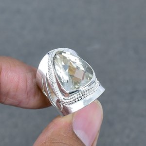 ขายส่งแหวนเงิน925ชุบทองเหลืองแฟชั่นแหวนลูกแพร์ธรรมชาติตัดมะนาวพลอยบุษราคัมเครื่องประดับเงินจำนวนมากที่น่าตื่นตาตื่นใจ - Product Image 3