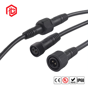 Bett M8 M12 M15 M20 Wasserdichter Power-LED-Adapter 2P 3-adrig IP67 Stecker/Buchse Kupferkontakt 10A Nennstrom Rundes PA66-Gehäuse - Product Image 5