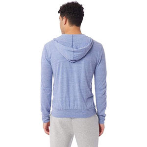 Sudadera con capucha de lana para hombre, ropa deportiva de Color sólido con cremallera completa, térmico, con Logo personalizado, para gimnasio, novedad de invierno - Product Image 2
