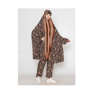 Robes musulmanes modestes personnalisées pour femmes, en viscose, style ethnique turc, à manches longues, avec cordon - Product Image 1