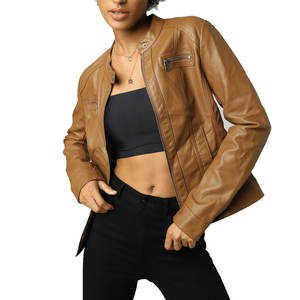Chaqueta de cuero Racer con acabado transpirable recién llegado personalizado para mujer abrigo de invierno hecho en Pakistán - Product Image 1