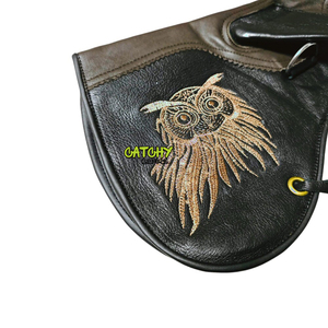 Guantes de cetrería de cuero puro originales, guantes de entrenamiento antideslizantes para halcón, águila, caza, pájaros, compatible con pantalla táctil, venta al por mayor - Product Image 5