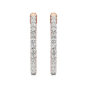 ต่างหูห่วงเพชรเซเรนิตี้ อินไซด์-เอาท์ไซด์ - Product Image 1