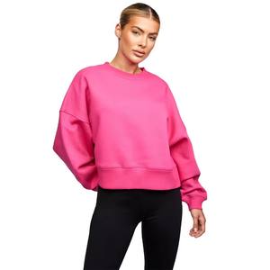 Sudadera de cuello redondo para mujer de gran tamaño con nuevo diseño, sudaderas lisas para mujer, Jersey/suéter holgado a la moda - Product Image 2