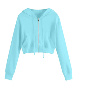 Sweat-shirt à capuche surdimensionné avec logo personnalisé, dernier design 2025, sweat-shirt à capuche court pour femmes, sweat-shirt à capuche pour femmes OEM - Product Image 3