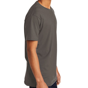 เสื้อยืดผ้าฝ้ายแท้คอกลมแขนสั้นผ้าฝ้ายสีขาว - Product Image 4