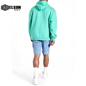 Sweat-shirt à capuche 100% coton pour hommes de style tendance Sweat-shirt à capuche de couleur unie unique avec design doublé et logo Prix bon marché - Product Image 2