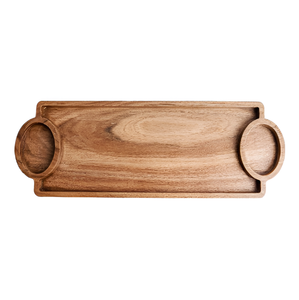 Plato para servir de madera de diseño Rectangular hecho a mano, vajilla de mesa, cocina, restaurante, Hotel - Product Image 1