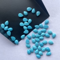4mm 6mm 8mm naturel bleu belle au bois dormant Turquoise poire lisse Cabochon pierres précieuses en vrac bricolage pour la fabrication de bijoux bagues pendentifs