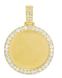 Nouveau Design Personnalisé Style Hip Hop Glacé Moissanite Rond Diamant Mémoire Photo Pendentif Pour Hommes - Product Image 1