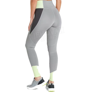 Pantalon de gymnastique de compression avec poche Fitness Yoga Wear Leggings avec logo sur la taille motif solide en gros - Product Image 2