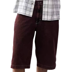 Pantalones Cortos de Mezclilla Casuales de Verano para Hombre, Personalizables, 100% Algodón, Color Gris Claro, Estilo Urbano, Tejido Bordado, Corte Holgado - Product Image 2