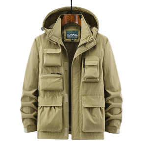 Chaqueta con capucha vaquera impermeable de alta calidad para hombre 2025, ropa de abrigo de estilo Vintage desmontable personalizada para invierno - Product Image 2