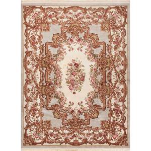 Alfombras de Lana Anudadas a Mano en Rojo y Naranja Pechino, Diseños Florales y Abstractos en 3D, Alfombras Rectangulares de Viscosa para Pasillos y Habitaciones-Pae-6049 - Product Image 1