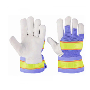 Guantes de trabajo de cuero altos de seguridad personalizados profesionales de venta superior Función anticorte - Product Image 3