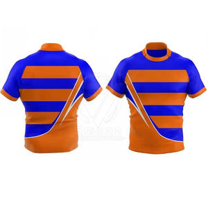 Maillot de rugby tricoté personnalisé pour les anciens élèves, 350 g/m², manches courtes avec patchs triangulaires, 100 % polyester respirant, pour hommes - Product Image 5