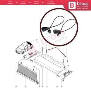 BDP1052 2 Piezas Correa de Retención para Estante Trasero 7701062123 para Megane Clio Laguna HB - Product Image 5
