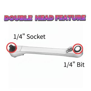 Poignée à cliquet courte 60T 72T à double tête 115 mmL, qualité industrielle DIY, OEM ODM - Product Image 3