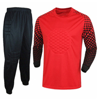 Setelan Sepak Bola Latihan Kiper Custom OEM 2025, Bahan Polyester Ringan, Cepat Kering, Menyerap Keringat, Bernapas, Cocok untuk Olahraga Musim Dingin