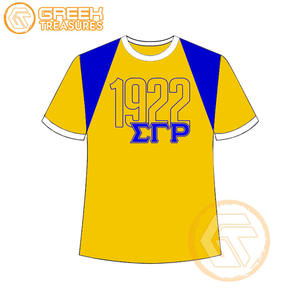 Venta al por mayor Sigma Gamma Rho mujeres camiseta hermandad ropa algodón Jersey alta calidad transpirable camiseta mujeres ropa griega - Product Image 1