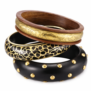 Bracelet en émail ethnique tendance, poli à la main, toucher antique, mode, naturel - Product Image 1