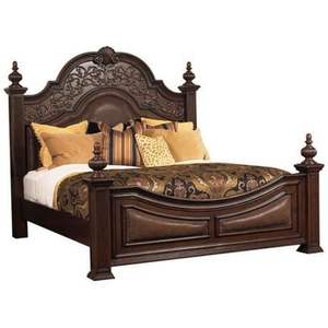 Cama Daabadi Furnico Vintage Clásica Tradicional Ajustable de Madera Maciza de Caoba Duradera - Product Image 1