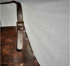 Delantal de cuero de herrero personalizado para hombres, delantal de carpintería y chef para hombres, ropa de trabajo marrón - Product Image 4
