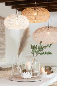 Lámpara colgante de ratán tradicional hecha a mano al por mayor con diseño de bambú cubiertas de luz ecológicas para oficina en casa - Product Image 5