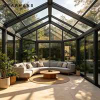 Kit de véranda préfabriquée en panneaux, sans condensation, avec toit Skillion en aluminium haute résistance pour villa et jardin, échantillon disponible