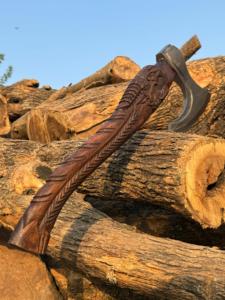 Thewizcrafts Vente en gros, fabrication industrielle sur mesure, service OEM/ODM de haute qualité, LAMES DE PRESTIGE, hache en acier damas gravé, bois - Product Image 5