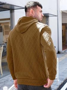 Sudadera con capucha en blanco para hombre con logotipo personalizado 100% algodón polar pulóver sudadera térmica informal para venta al por mayor - Product Image 6