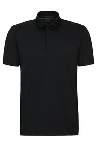 Venta al por mayor logotipo personalizado de manga corta para hombres para Polo camiseta de color negro sólido con logotipo personalizado - Product Image 4