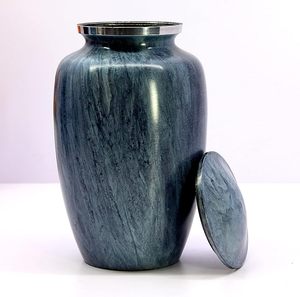 Adult Solid Metal Cremation Urn with Finish & Hand Engraving for Ashes Decorative Burial & Funeral Urns Supplies in India - Product Image 1
