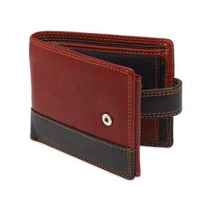 Multicfuntinal Portefeuille pour hommes avec poche zippée Porte-cartes en cuir Portefeuille vintage en cuir pleine fleur pour hommes d'Inde - Product Image 1