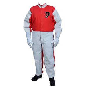 Combinaison de sablage robuste en cuir de vache fendu avec tissu en coton de qualité supérieure combinaison de travail de sécurité - Product Image 1