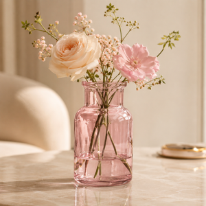 Jarrón de Vidrio Decorativo Rosa, Botella Pequeña para Flores, Centro de Mesa para Bodas, Venta al por Mayor - Product Image 5