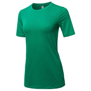 Nouvelle Arrivée 2026 – T-shirt Vert Personnalisé pour Femme en Polyester/Coton Écologique, Imprimé Sérigraphié, Vente en Gros Économique pour l'Été - Product Image 2
