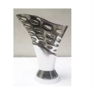 Pot de fleur de qualité supérieure en aluminium métal élégant Vase à fleurs maison dîner décoration de table Vase à fleurs en métal - Product Image 6