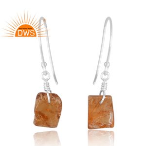 Última Venta de pendientes de piedras preciosas de citrino natural de Plata de Ley 925 joyería personalizada para mujeres regalo para ella - Product Image 2