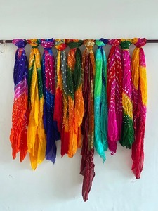 Exquisite Rajasthani Silk Blend Bandhani Print Dupatta Scarf Boho Elegance Tie Dye Bandhej Shawl Womens Wear Shawl Wedding <b>Favor</b> - Product Image 6