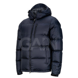 Mode hommes doudoune manteau d'hiver léger avec capuche fermeture éclair épais vêtements d'extérieur chauds en stock - Product Image 4