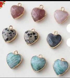 Ensemble de lunette à facettes rondes en cristal naturel à la mode de 5mm 925 pendentif pendentif fait main bijoux pour faire des cadeaux de Valentin - Product Image 3