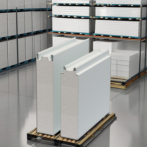 Panneau sandwich EPS industriel de 175 mm, préfabriqué, léger, vert, futuriste, installation rapide pour les murs intérieurs des usines et des entrepôts - Product Image 1