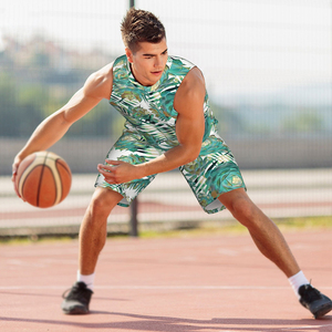 Uniforme de baloncesto sin mangas de poliéster alto para hombre Bsci, ropa deportiva para hombre, conjuntos de camisetas de entrenamiento, buena venta, baloncesto impreso - Product Image 2